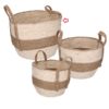 Cesta Grande Tonda Bicolore Con Manici